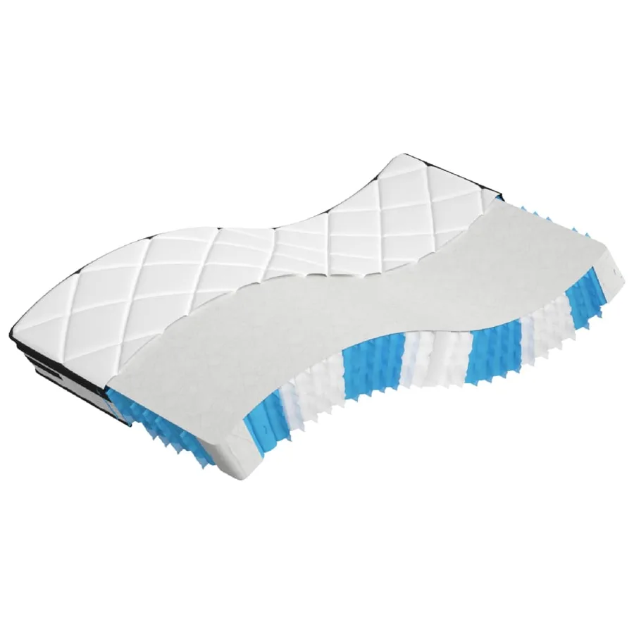 Matelas à ressorts ensachés Moyen Plus 90 x 200 cm Blanc - 2