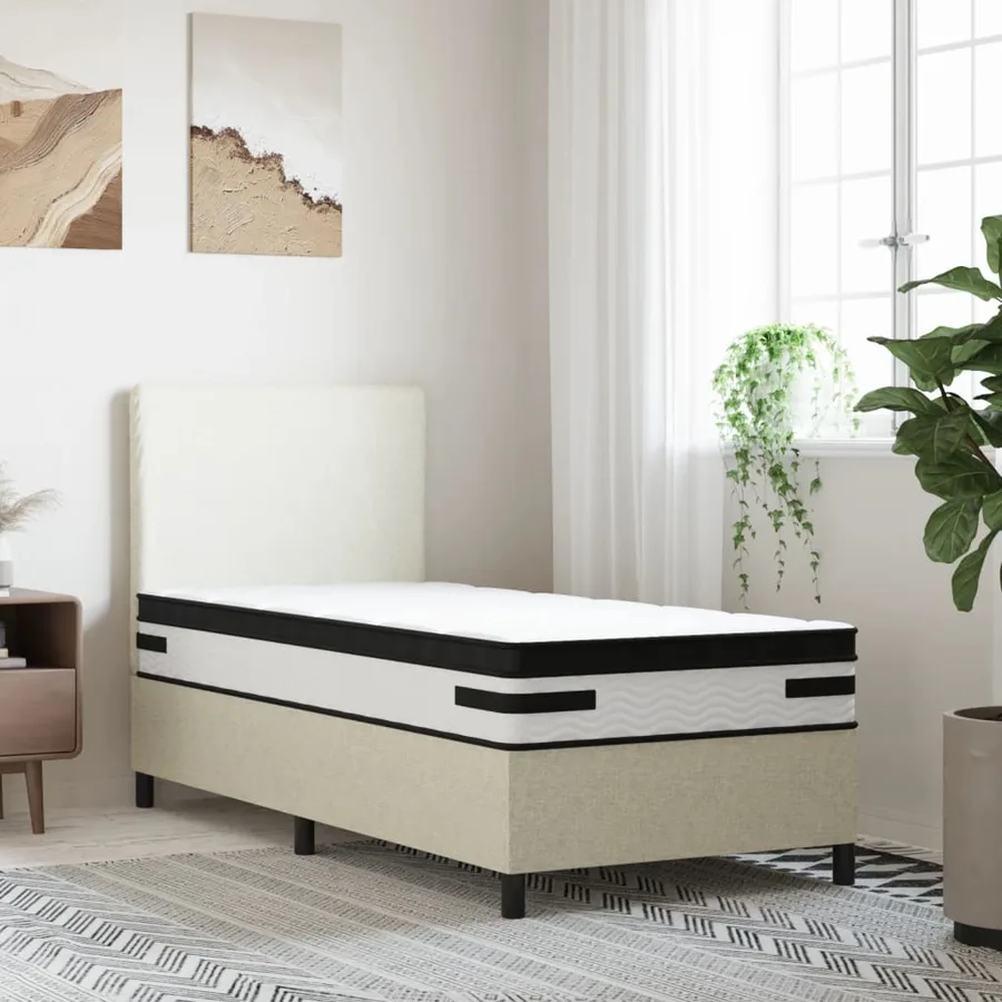 Matelas à ressorts ensachés Moyen Plus 90 x 200 cm Blanc - 3