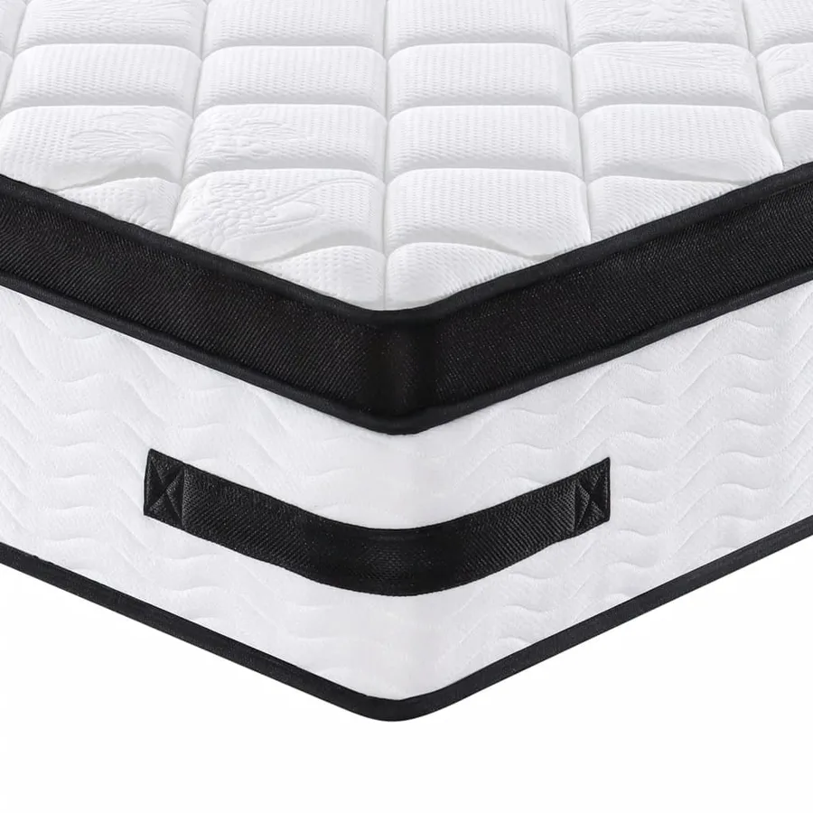 Matelas à ressorts ensachés Moyen Plus 90 x 200 cm Blanc - 6