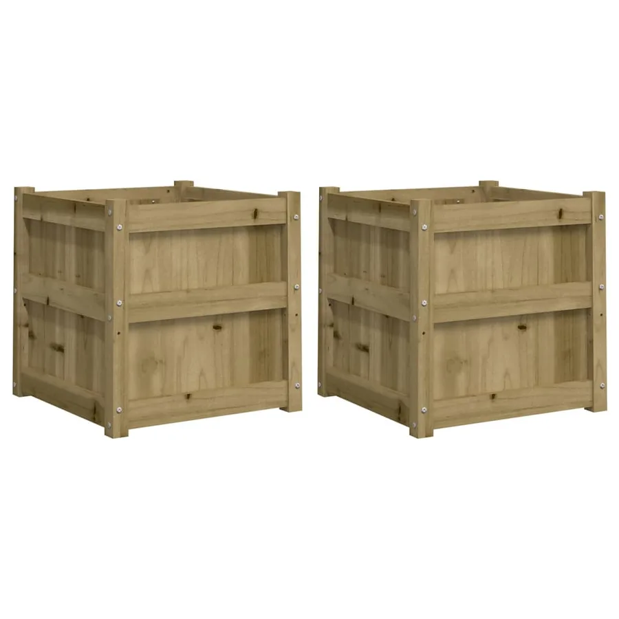 Jardinières 2 pcs bois de pin imprégné - 2