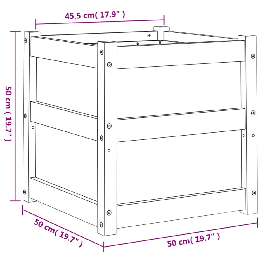 Jardinières 2 pcs bois massif douglas - 12