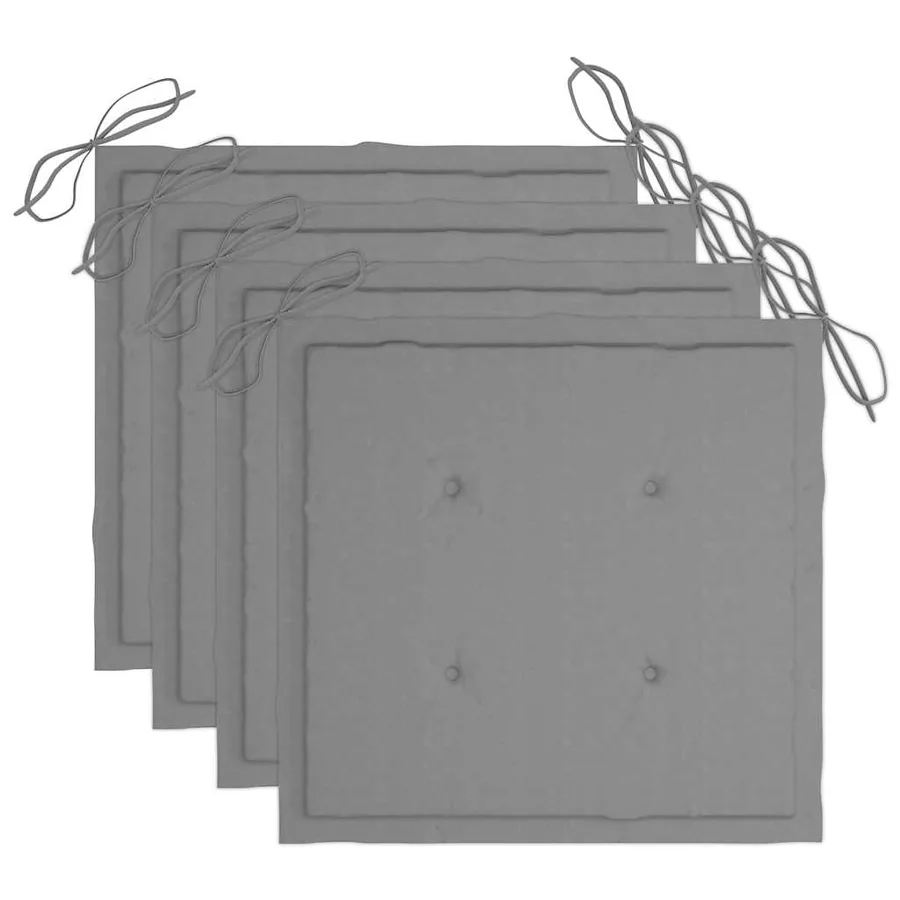 Mobilier à dîner d'extérieur pliable 5 pcs avec coussins bambou - 7