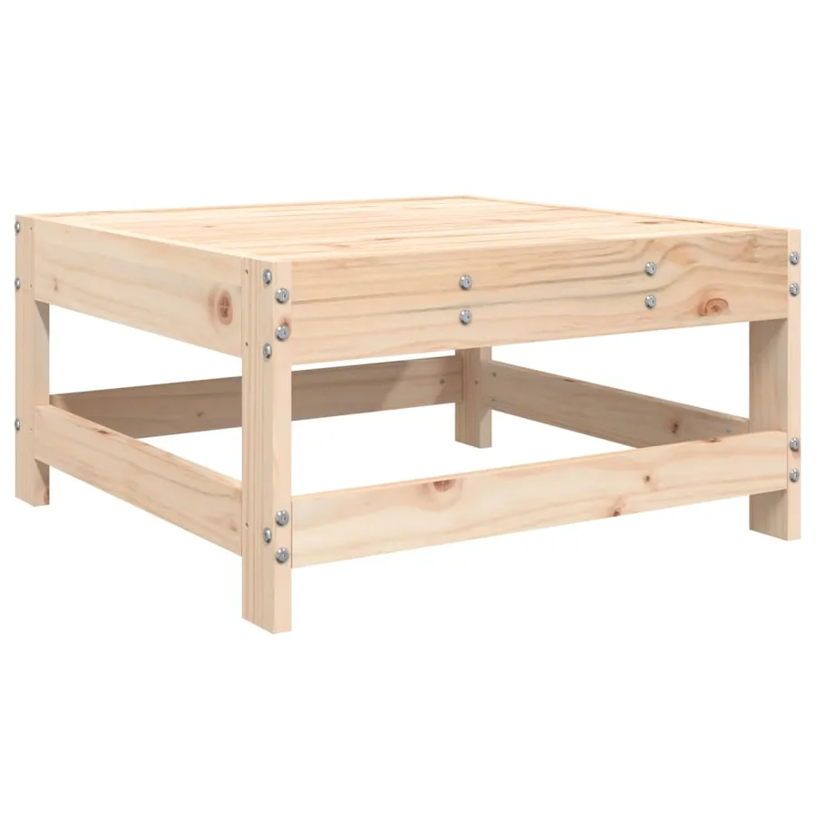 Repose-pied de jardin bois de pin massif - 4