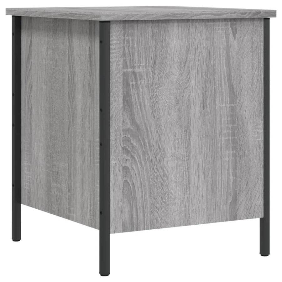 Banc de rangement sonoma gris 40x42,5x50 cm bois d'ingénierie - 2