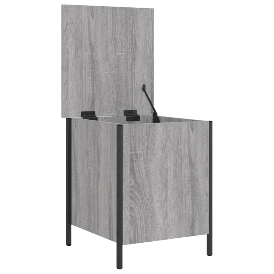 Banc de rangement sonoma gris 40x42,5x50 cm bois d'ingénierie - 6