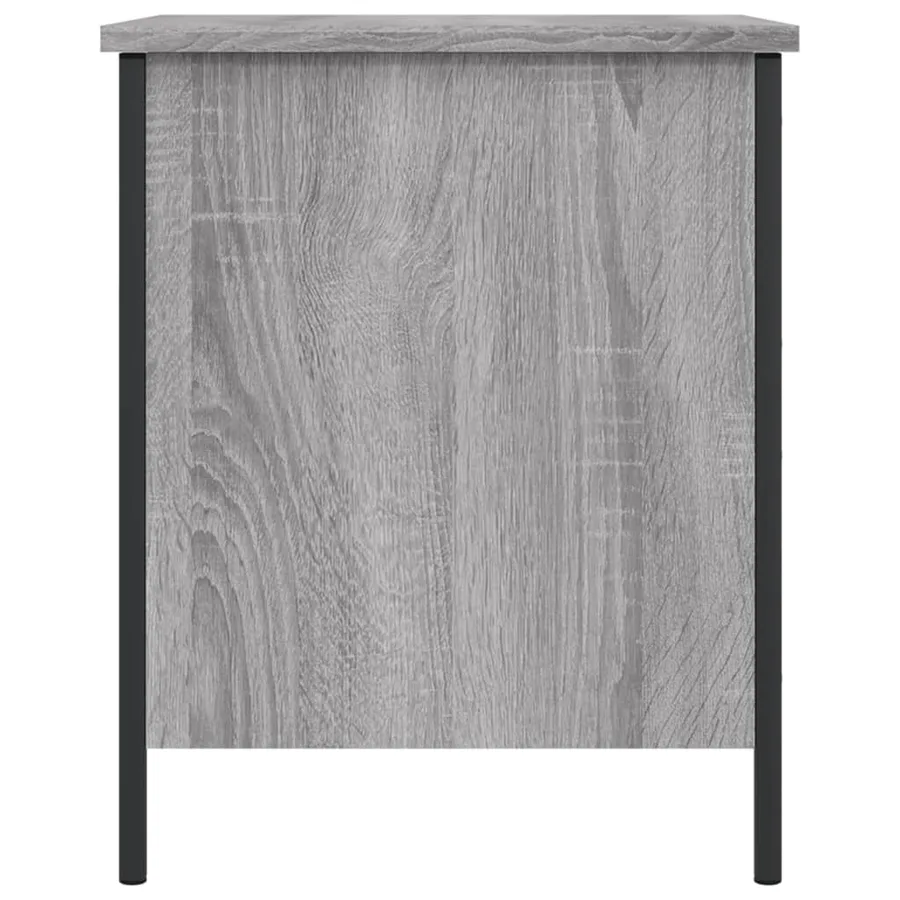 Banc de rangement sonoma gris 40x42,5x50 cm bois d'ingénierie - 7