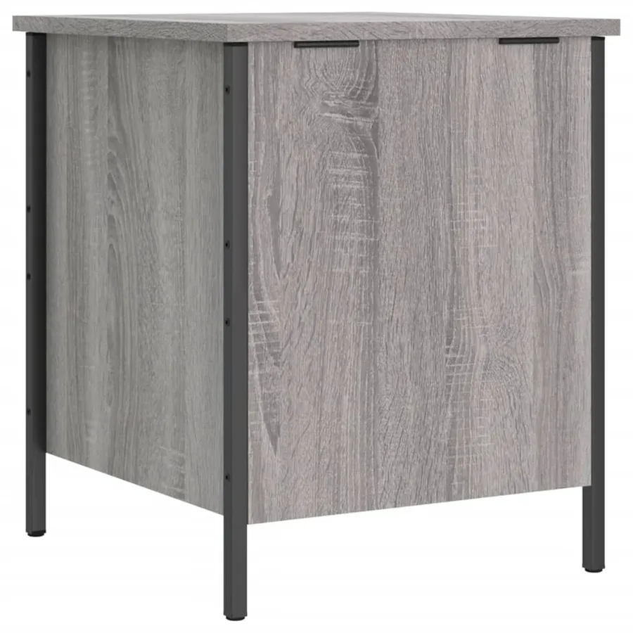 Banc de rangement sonoma gris 40x42,5x50 cm bois d'ingénierie - 9
