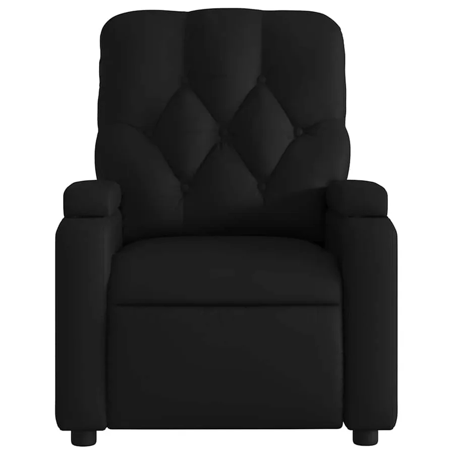 Fauteuil de massage inclinable noir similicuir - 7