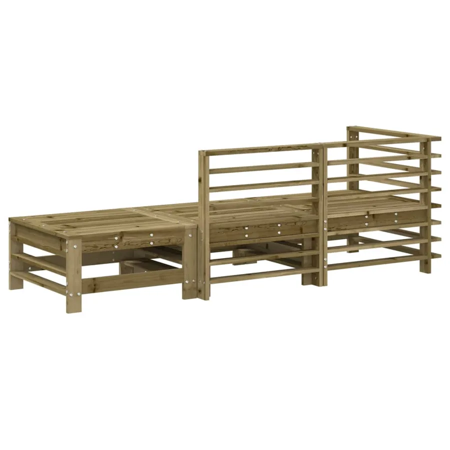 Salon de jardin 3 pcs bois de pin imprégné - 3