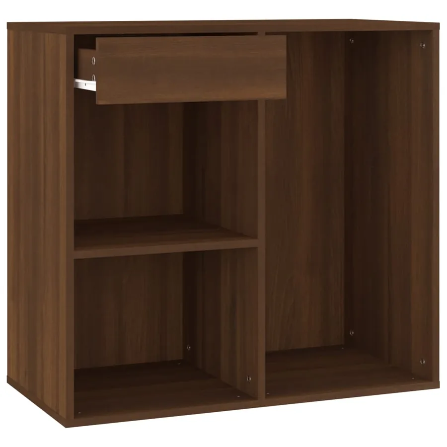 Coiffeuse à LED avec armoire Chêne marron Bois d'ingénierie - 9
