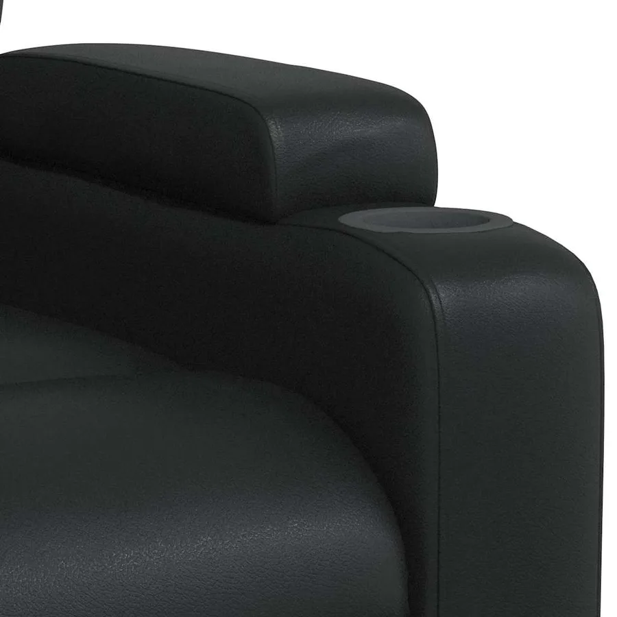 Fauteuil inclinable Noir Similicuir - 8