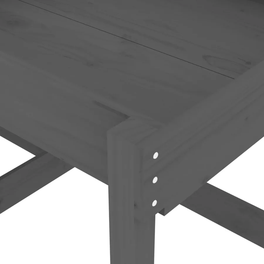 Tables à sable 2 pcs gris bois de pin massif - 8