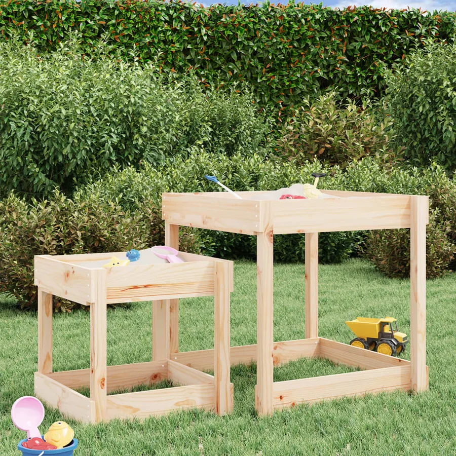 Tables à sable 2 pcs bois de pin massif - 3
