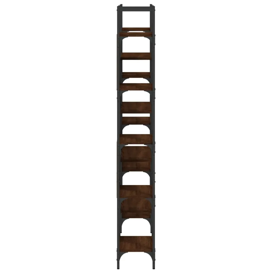 Bibliothèque chêne marron 155,5x24x166,5 cm bois d'ingénierie - 6