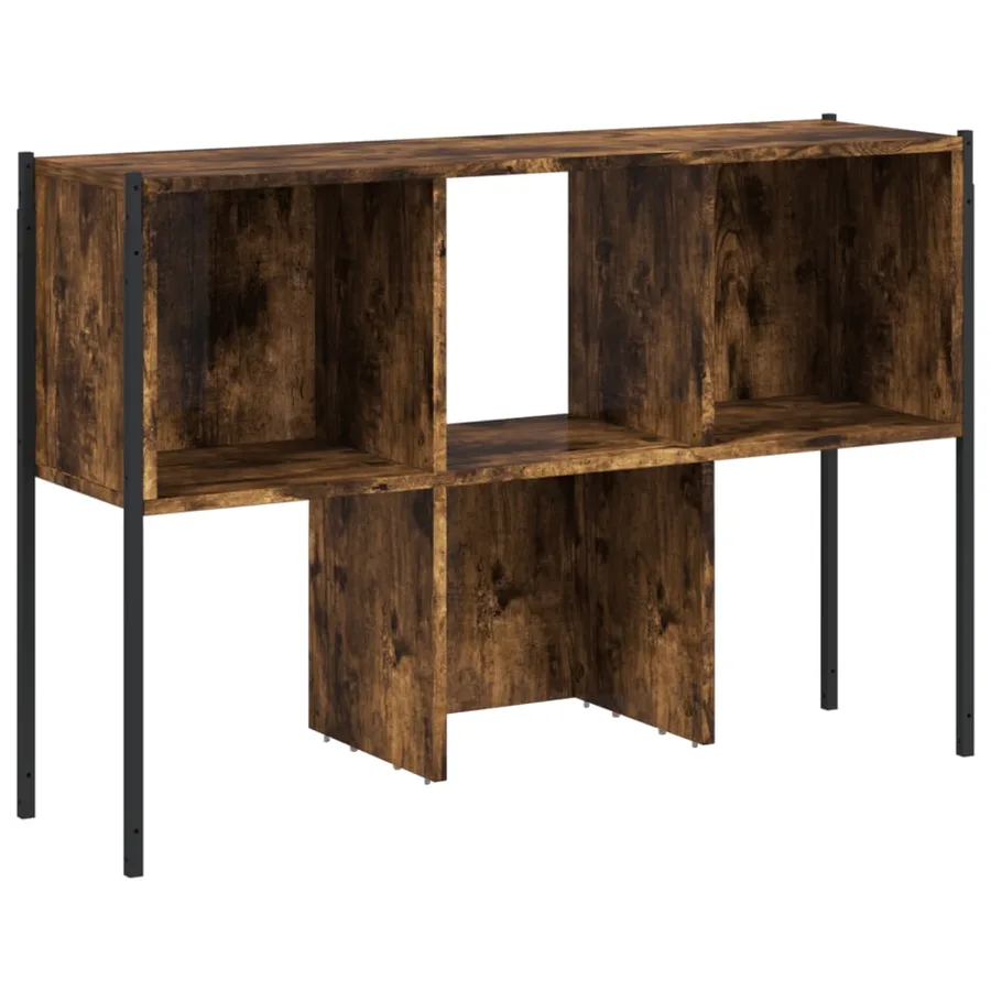 Bibliothèque chêne fumé 102x28x172 cm bois d'ingénierie - 9
