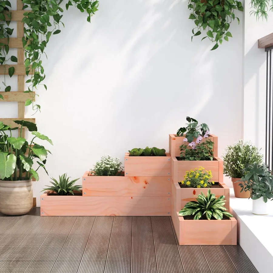 Jardinière 4 niveaux 80,5x79x36 cm bois de douglas massif - 3