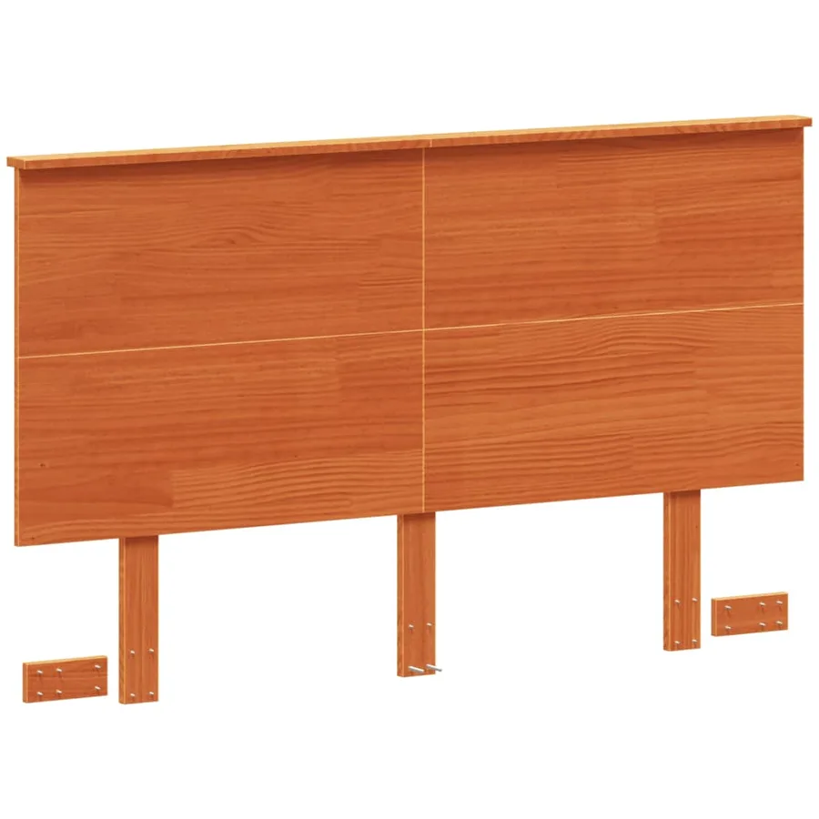 Tête de lit cire marron 120 cm bois massif de pin - 2
