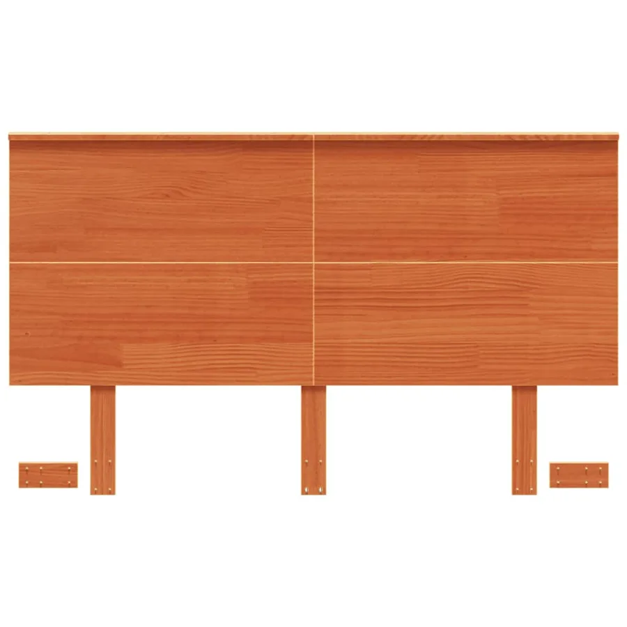 Tête de lit cire marron 120 cm bois massif de pin - 4