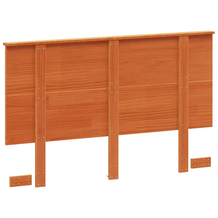 Tête de lit cire marron 120 cm bois massif de pin - 6