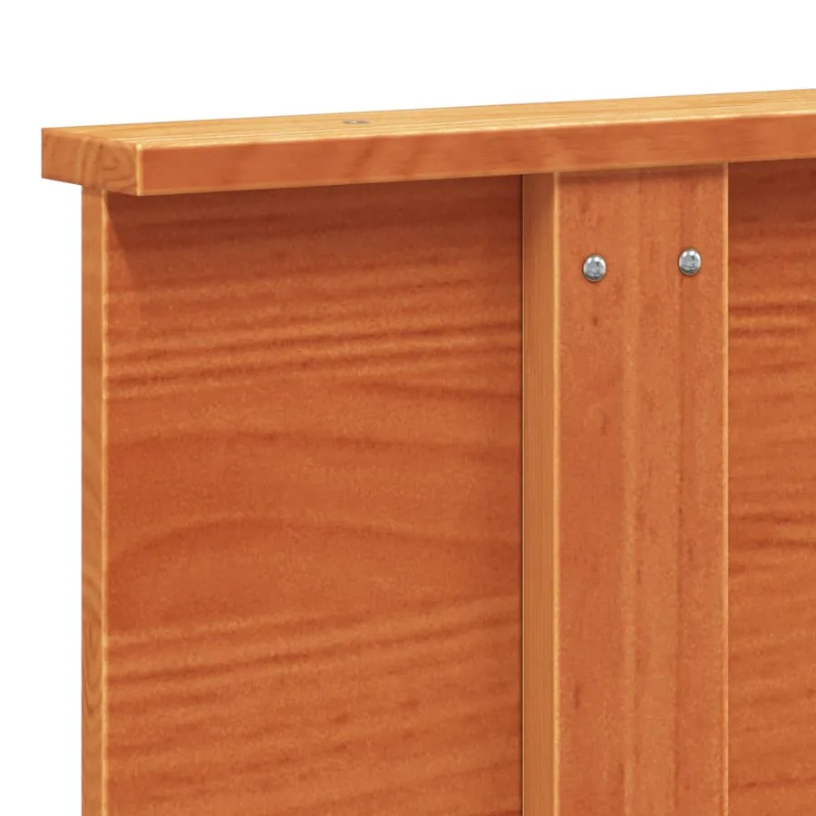Tête de lit cire marron 120 cm bois massif de pin - 7