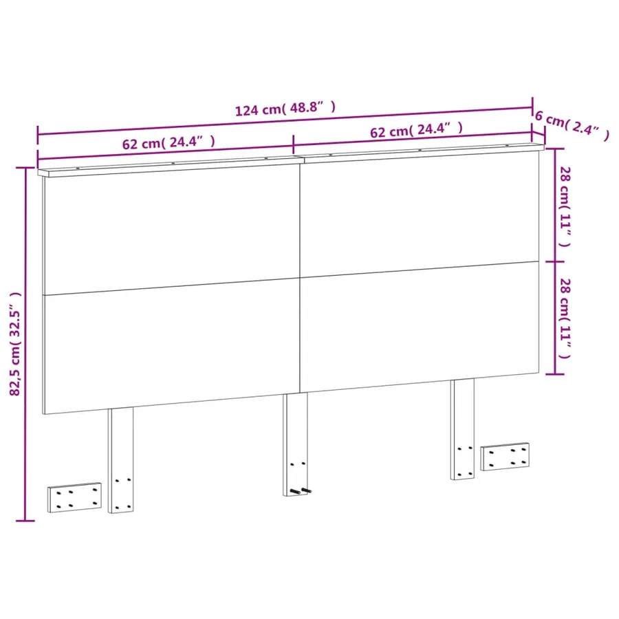 Tête de lit cire marron 120 cm bois massif de pin - 9