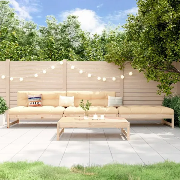 Salon de jardin 4 pcs bois massif de pin
