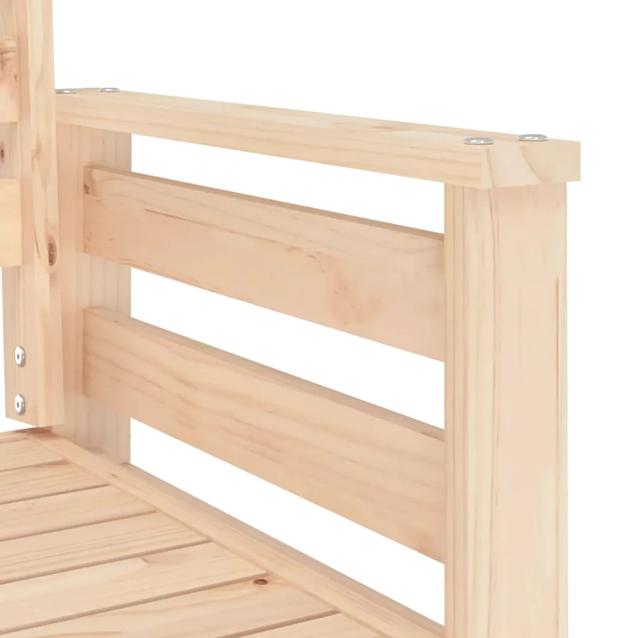 Banc de jardin avec table 2 places bois de pin massif - 6