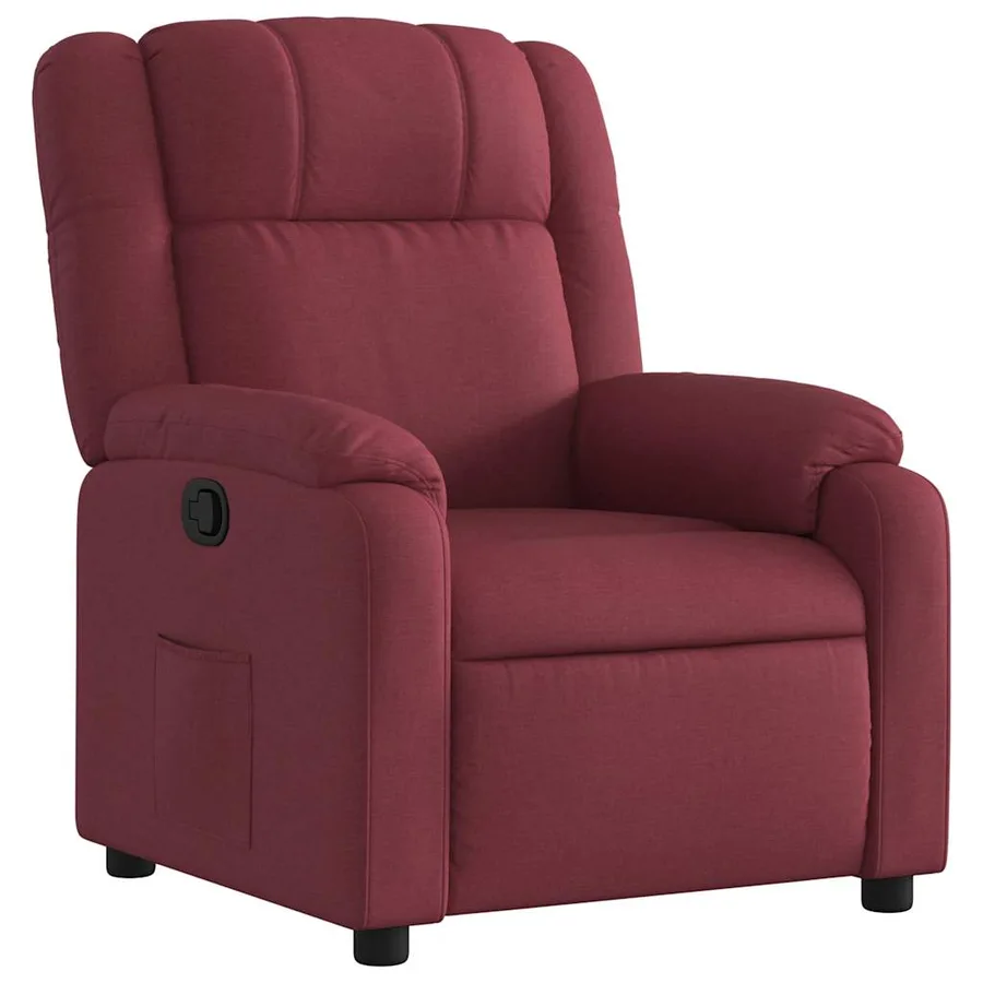 Fauteuil inclinable Rouge bordeaux Tissu - 2