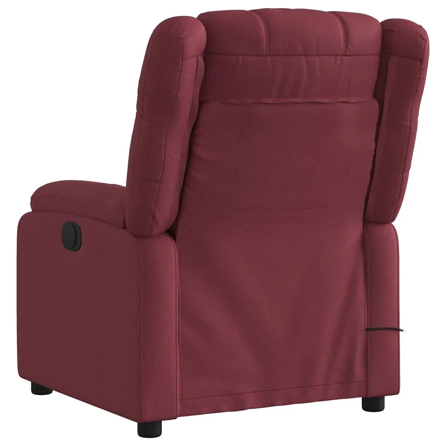 Fauteuil de massage inclinable Rouge bordeaux Tissu - 4