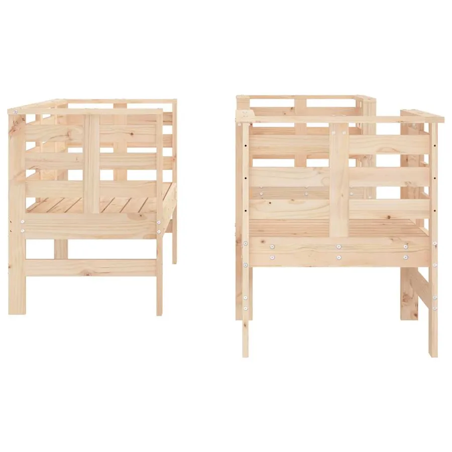 Salon de jardin 3 pcs bois massif de pin - 5