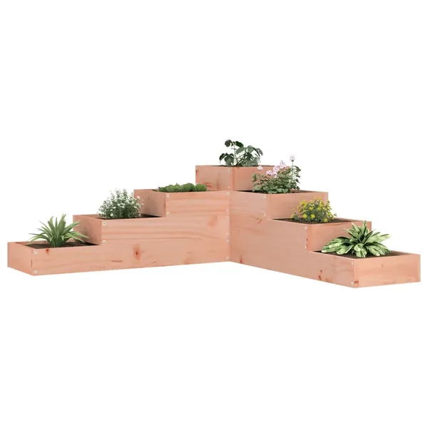 Jardinière de jardin à 4 niveaux 106 x 104,5 x 36 cm Bois massif Douglas