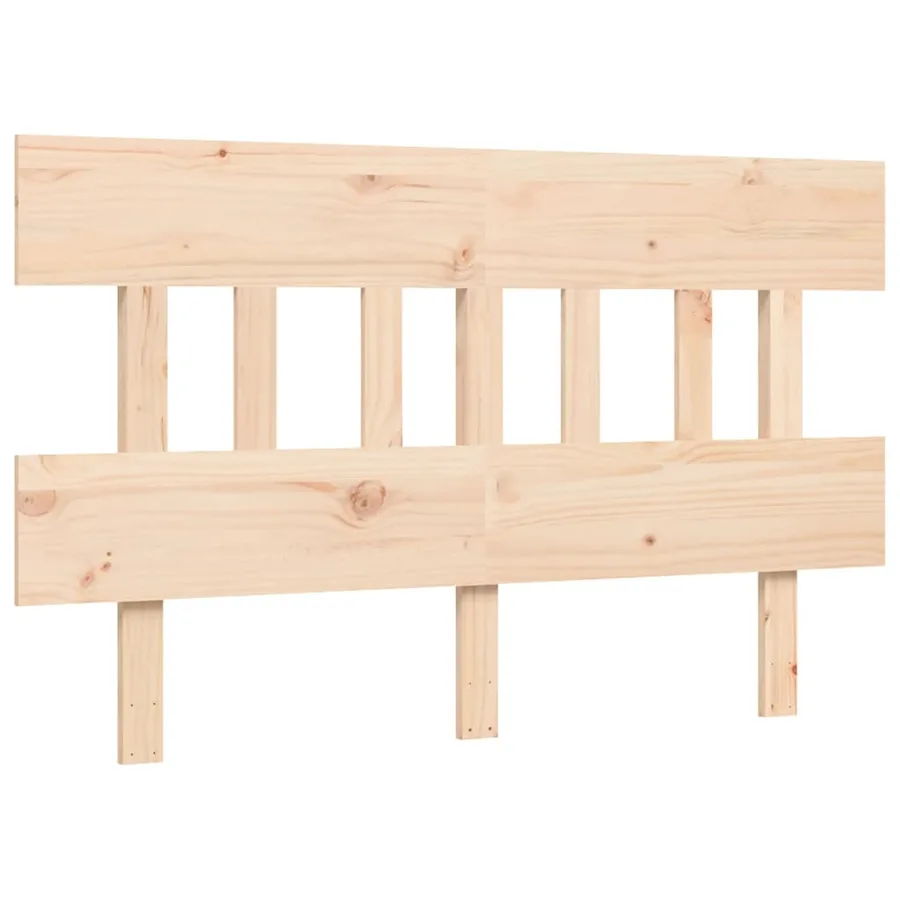 Cadre de lit sans matelas bois de pin massif - 8