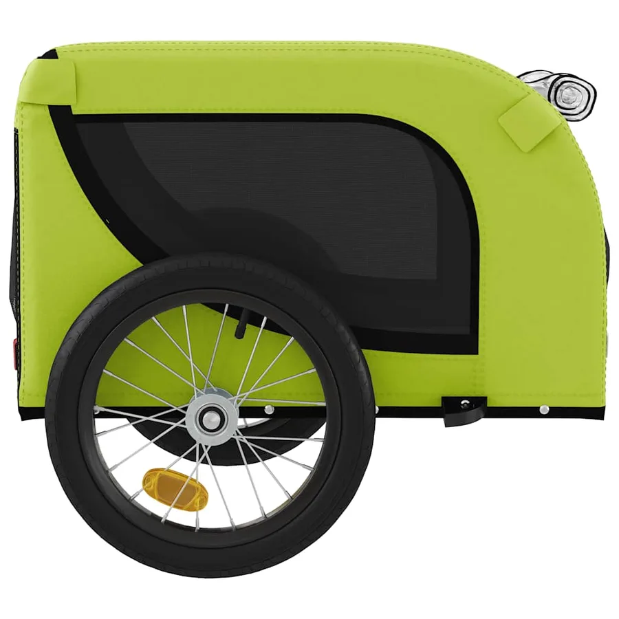 Remorque de vélo pour animaux de compagnie vert et noir - 6