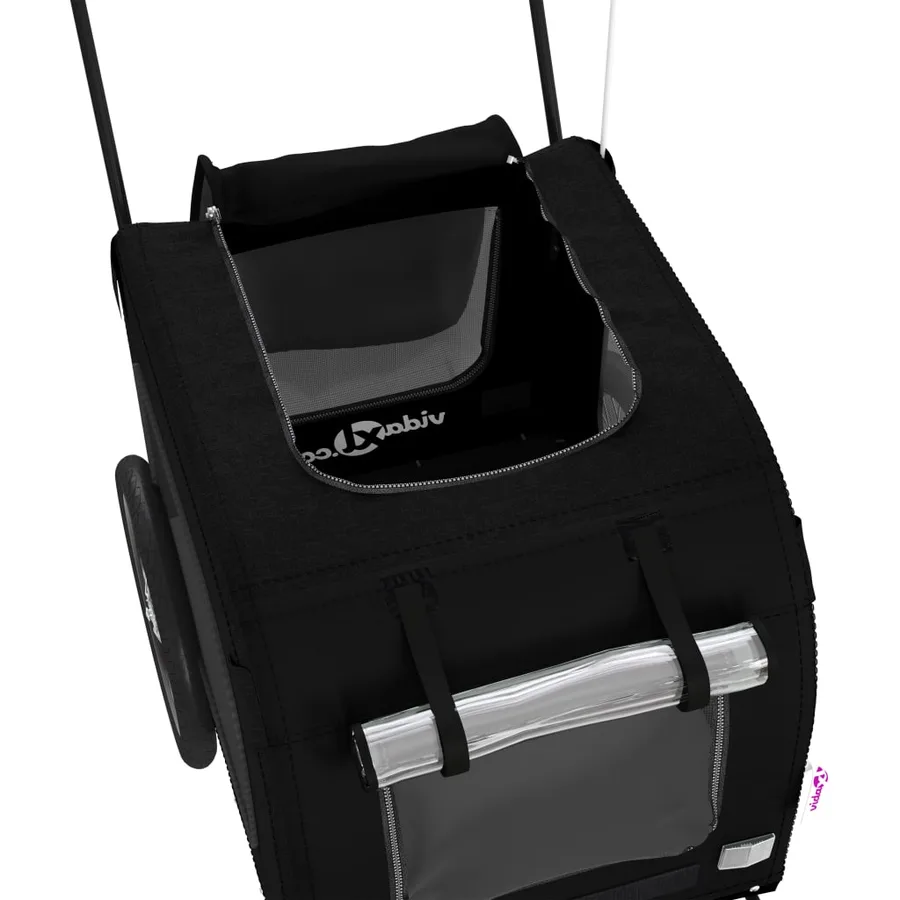 Remorque de vélo pour animaux de compagnie noir - 10