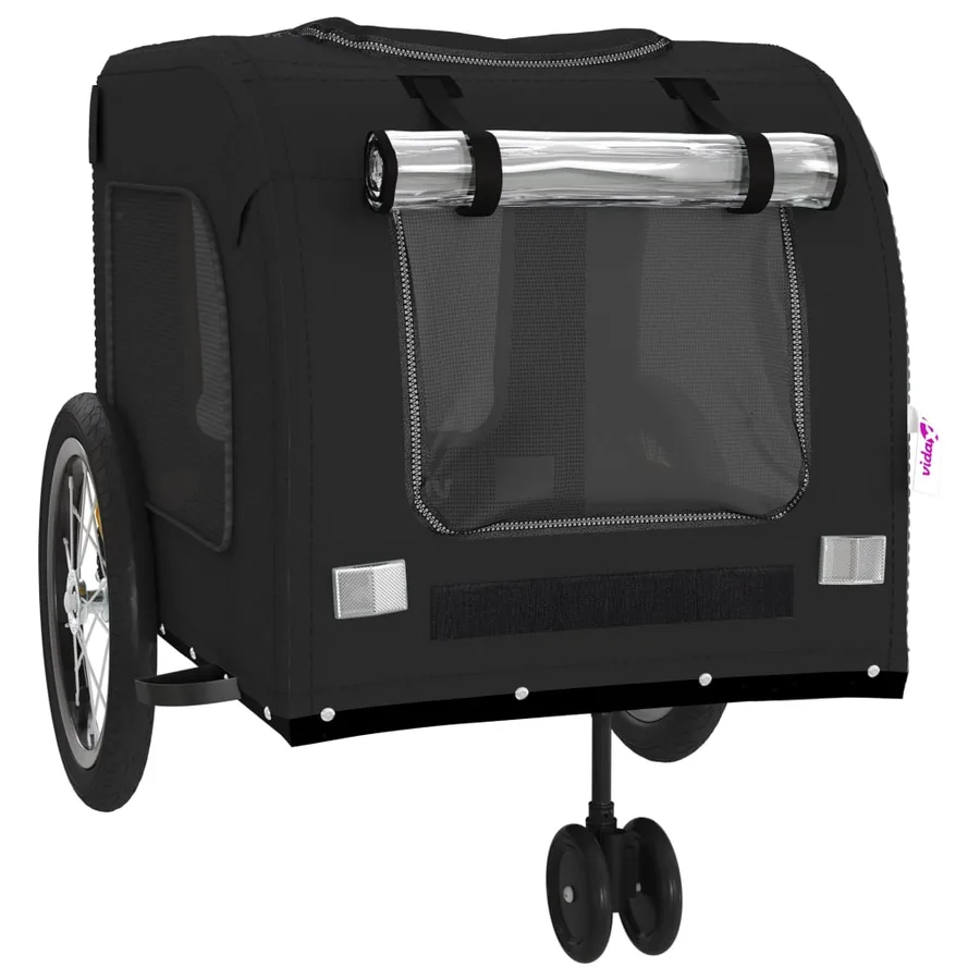 Remorque de vélo pour animaux de compagnie noir - 5