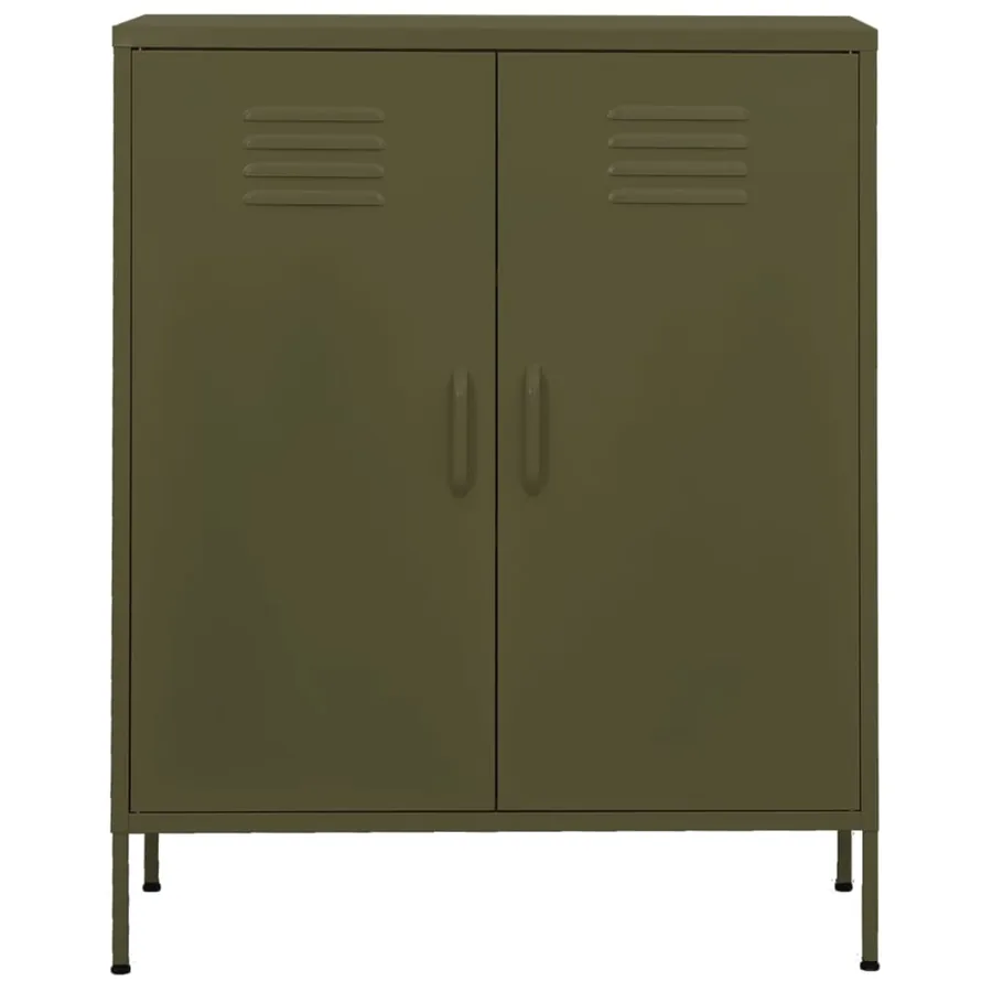 Armoire de rangement Vert olive 80x35x101,5 cm Acier - 3