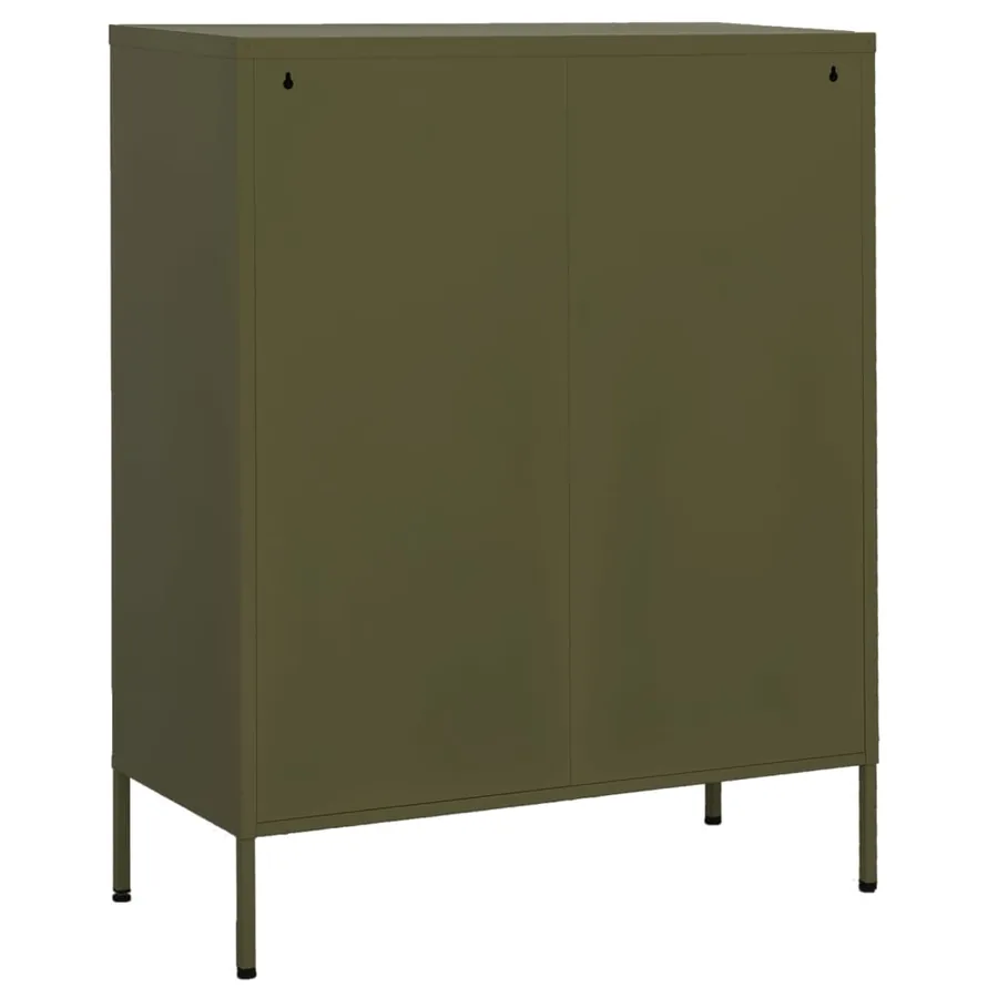 Armoire de rangement Vert olive 80x35x101,5 cm Acier - 5