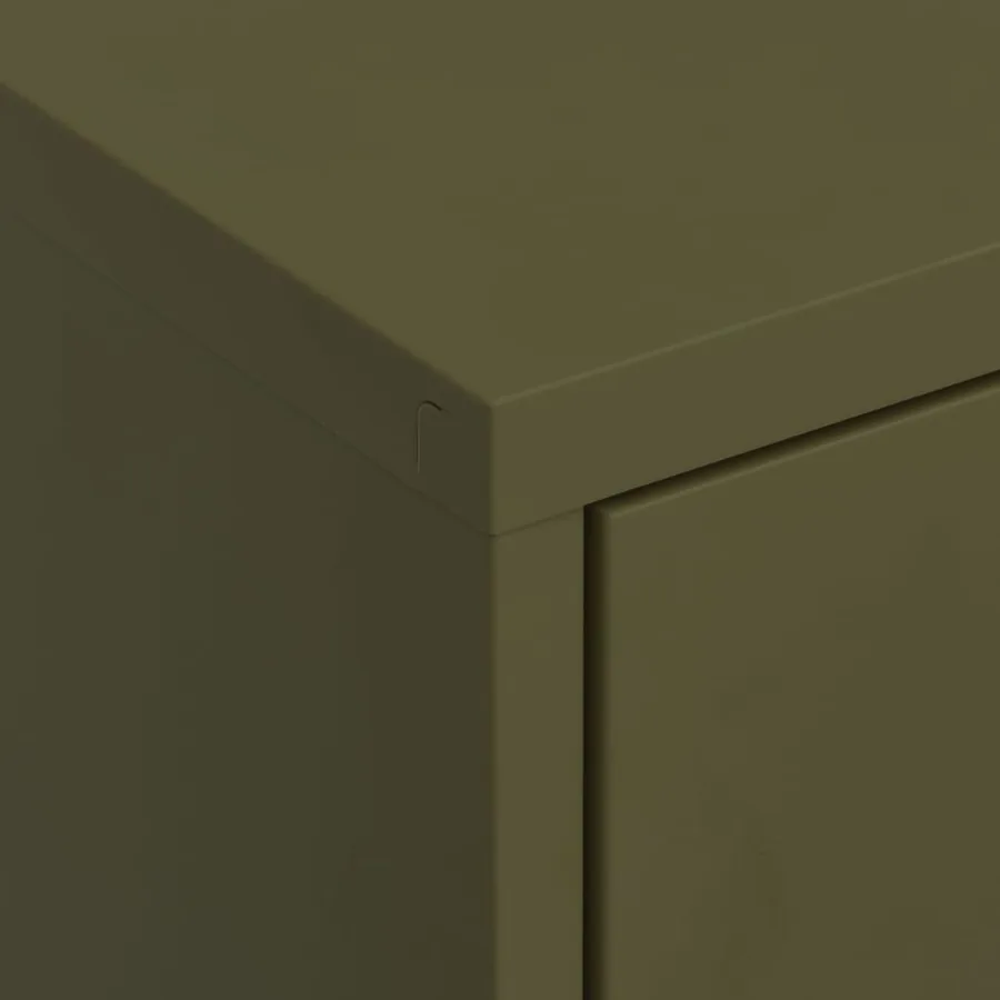Armoire de rangement Vert olive 80x35x101,5 cm Acier - 7