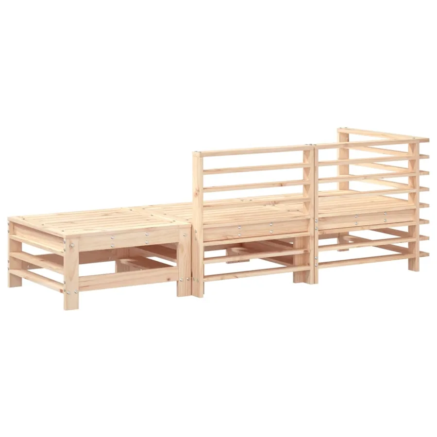 Salon de jardin 3 pcs bois massif de pin - 3