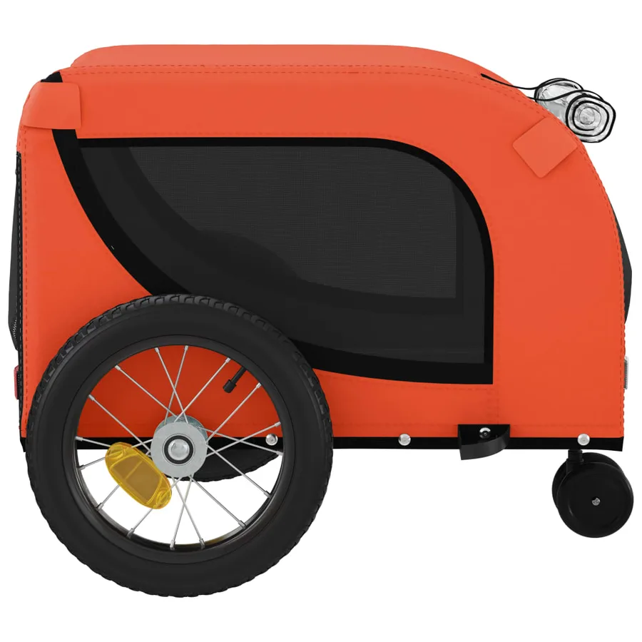 Remorque de vélo pour animaux de compagnie orange et noir - 6
