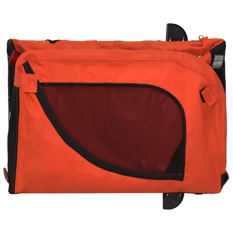 Remorque de vélo pour animaux de compagnie orange et noir - 8