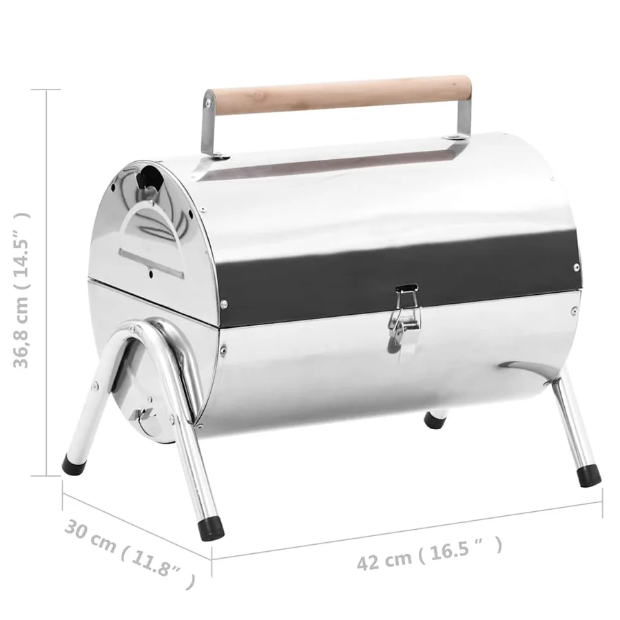 Barbecue au charbon portable Acier inoxydable Grilles doubles - 11