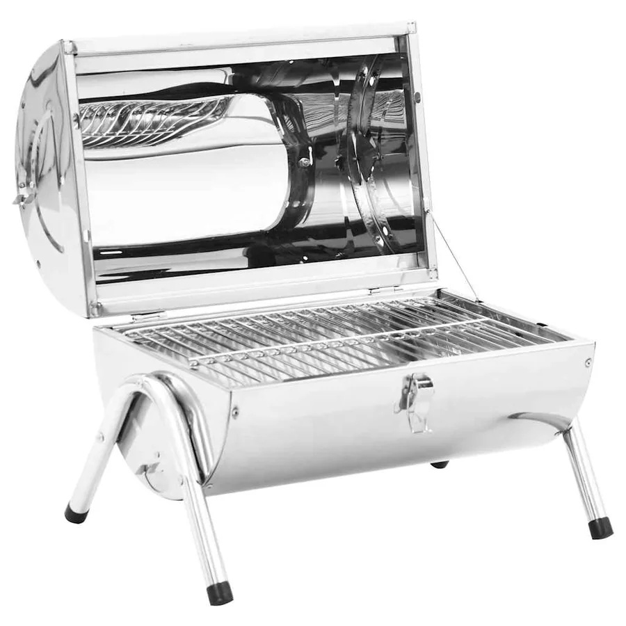 Barbecue au charbon portable Acier inoxydable Grilles doubles - 2