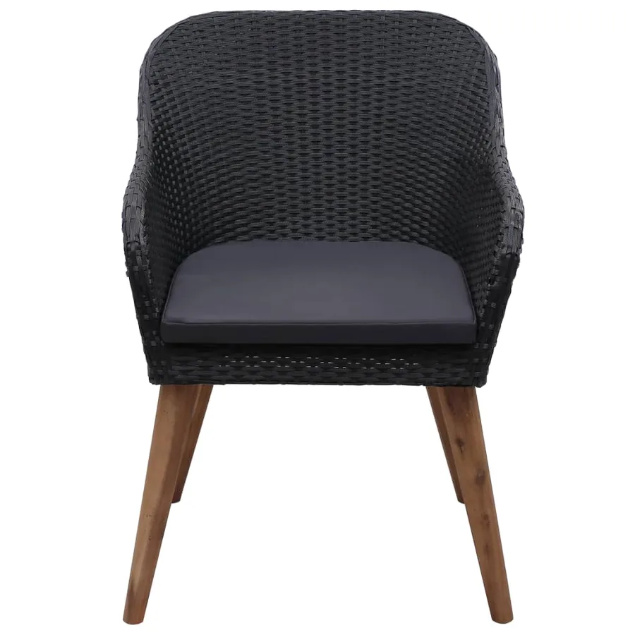 Ensemble à manger de jardin 7 pcs Noir - 5