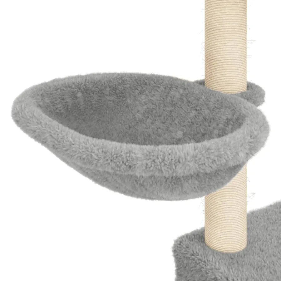 Arbre à chat avec griffoirs en sisal Gris clair 83 cm - 8