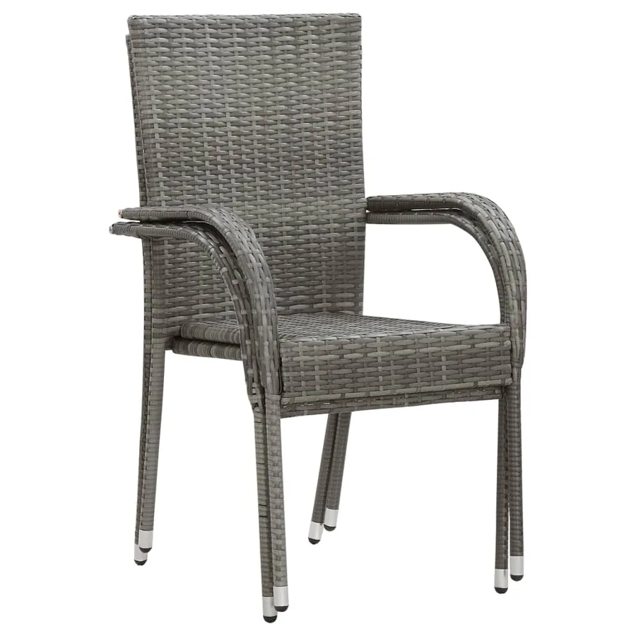 Ensemble à manger de jardin 7 pcs Gris - 7