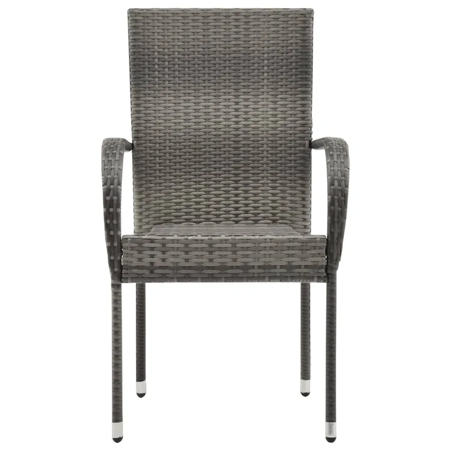 Ensemble à manger de jardin 7 pcs Gris - 8