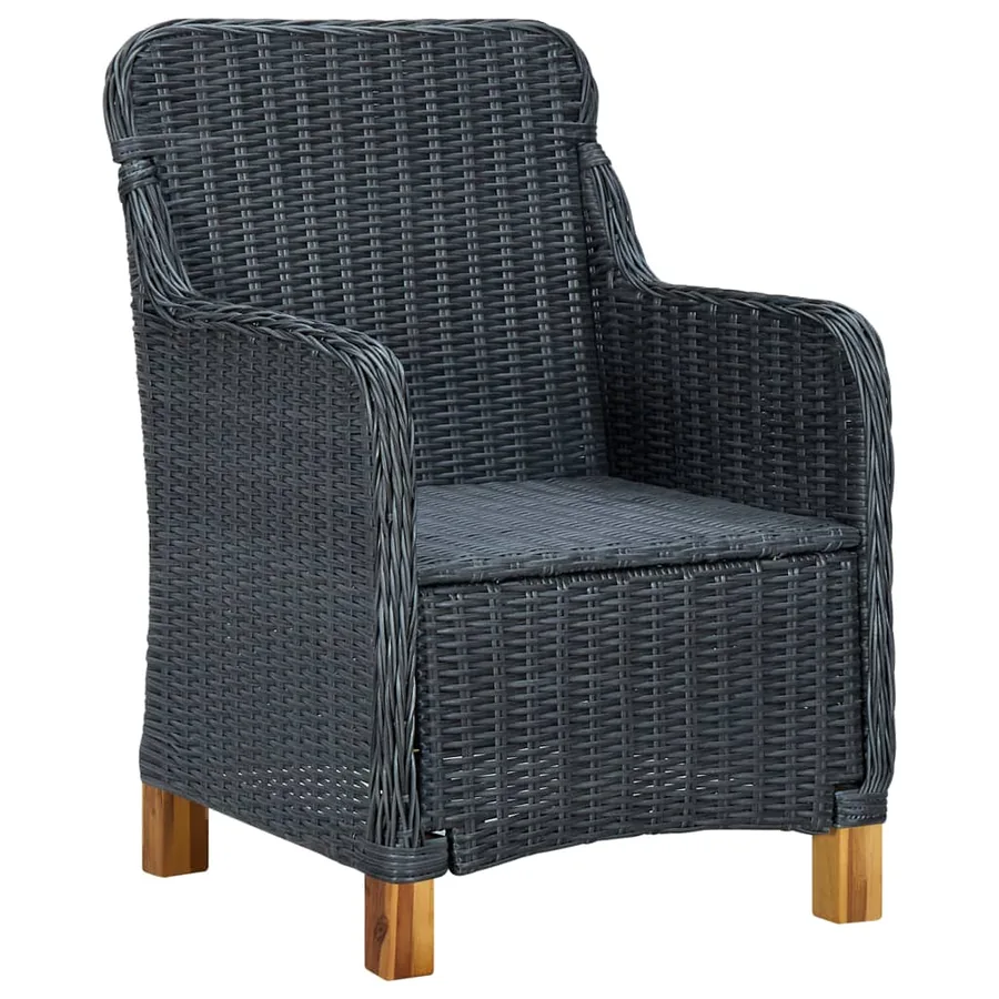 Ensemble à manger de jardin 7 pcs Gris foncé - 7