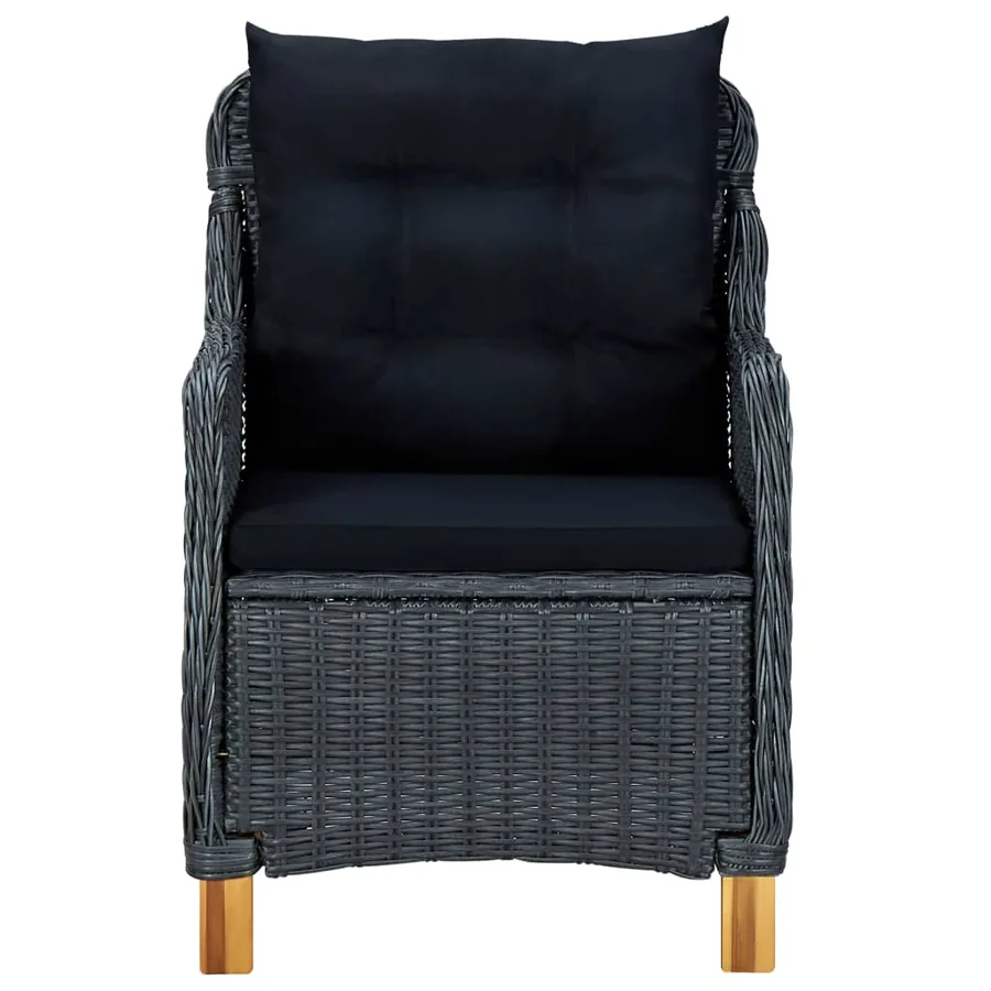 Ensemble à manger de jardin 7 pcs Gris foncé - 9