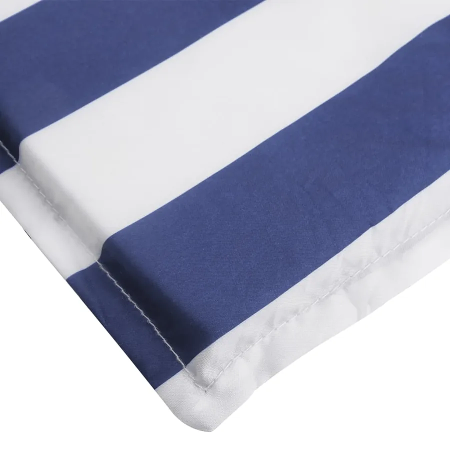 Coussin de chaise longue rayures bleues/blanches tissu oxford - 6